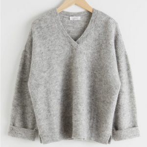 & Other Stories Oversized Ribbed Alpaca Blend Sweater